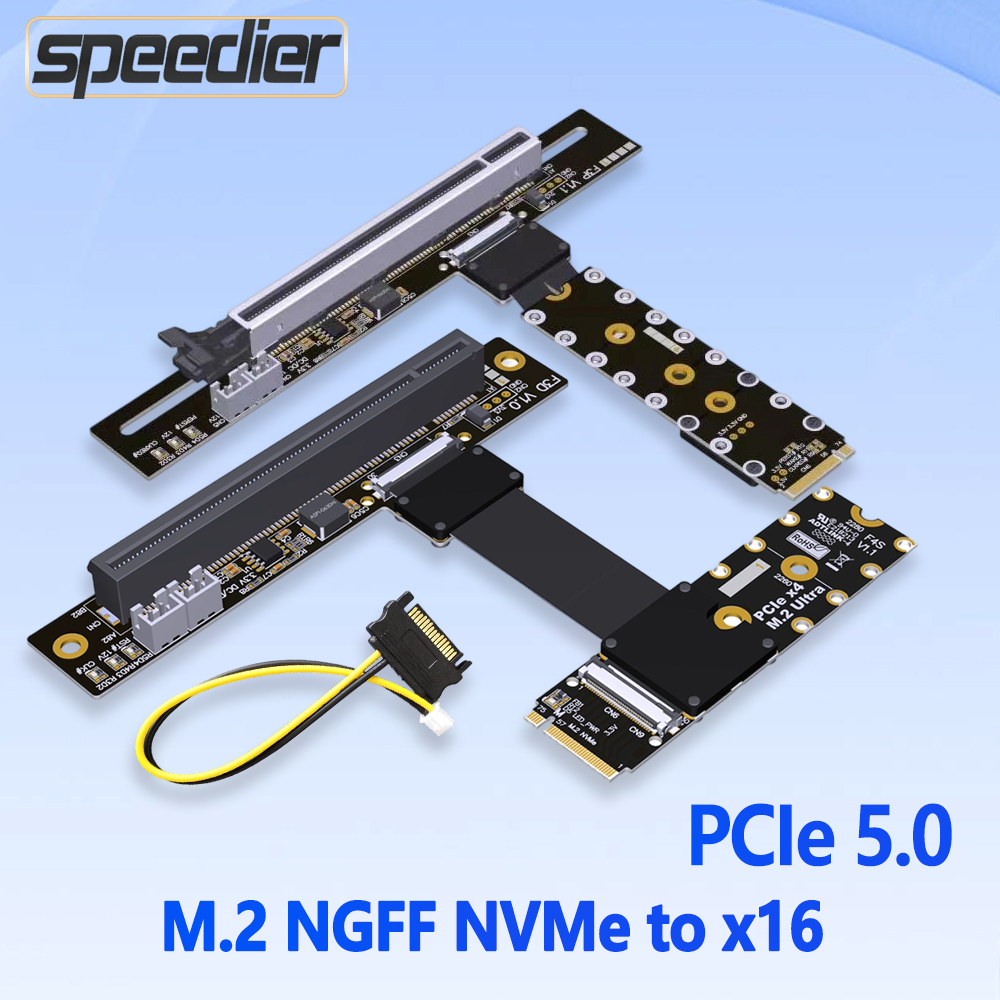PCI-E 5,0 M.2 NGFF NVMe a X16  - Pcie 5.0 Gpu Riser Cable reseña y precio