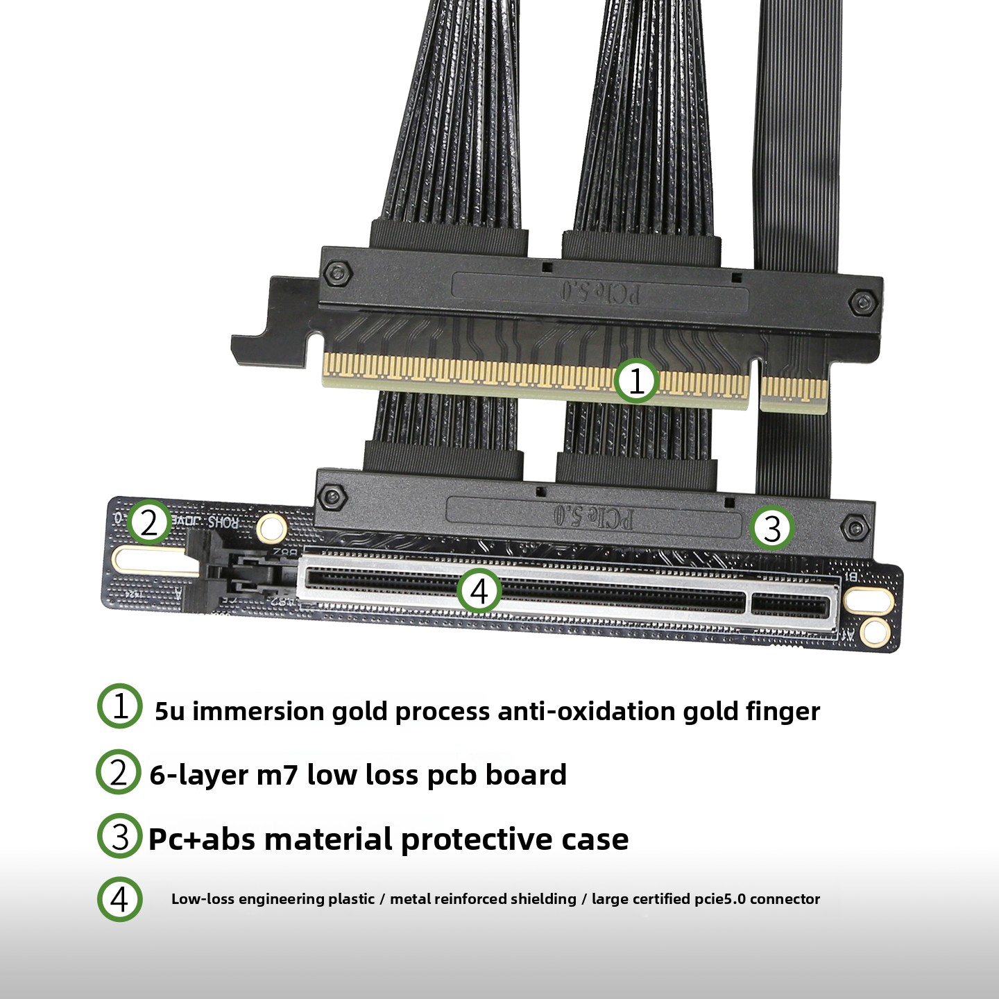 Cable de Extensión para Tarjet - Pcie 5.0 Gpu Riser Cable reseña y precio